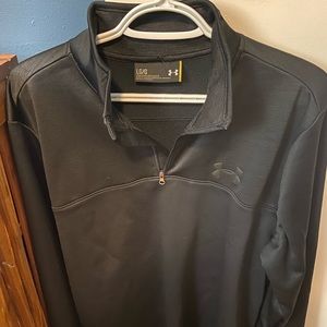 Under Armour Men's Black Half Zip Size Large Sweater